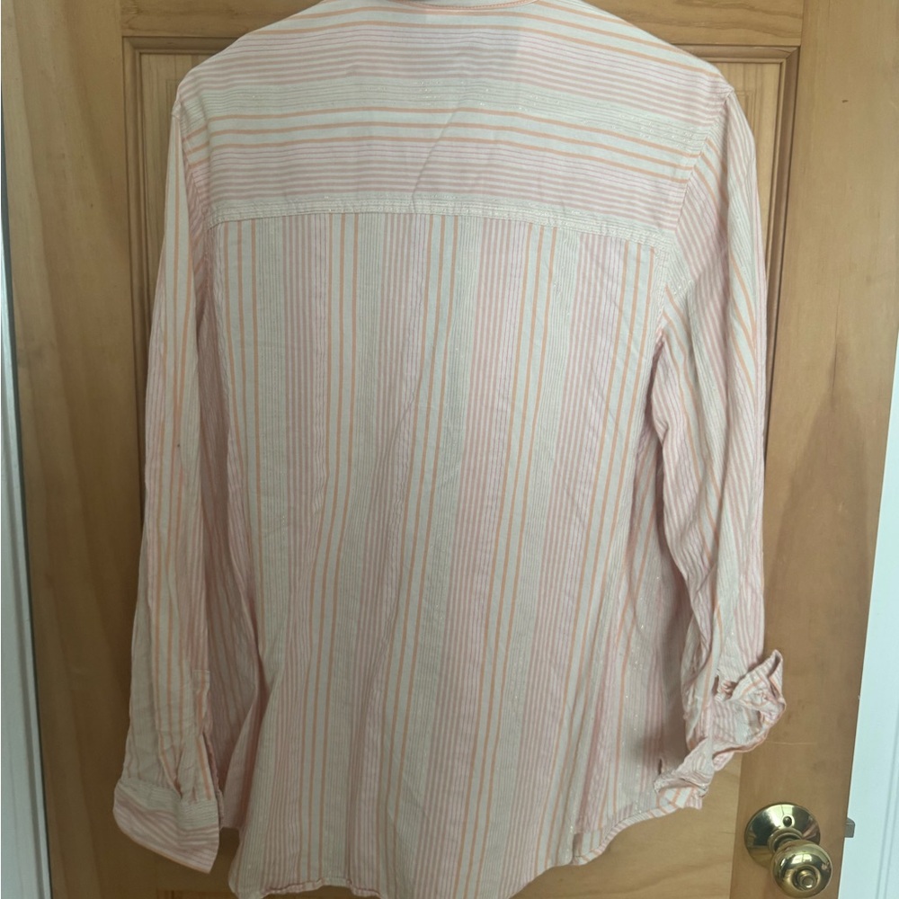 GAP Pink and White Striped Top